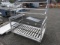 2 TIER ALUMINUM BAKERS DISPLAY RACK W/(3) WIRE SHELVES, 56''X36''