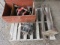 (2) RIDGID RECEDING GEARED THREADERS, A RIDGID #40 TRI STAND, A PIPE CUTTER W/METAL STORAGE BOX