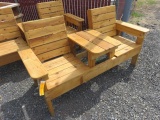 DOUBLE SEAT CEDAR BENCH 66''X24''