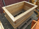 PALLET W/(3) CEDAR GARDEN BOXES, MEASURE 55''LX35''WX8 1/2''H