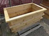 PALLET W/(3) CEDAR GARDEN BOXES, MEASURE 55''LX35''WX8 1/2''H