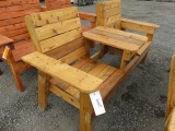 DOUBLE SEAT CEDAR BENCH 66''X24''