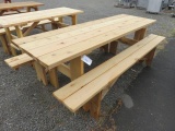 CEDAR TABLE W/(2) BENCHES