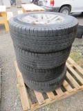 (4) MICHELIN LT245/70R17 TIRES ON TOYOTA 6 LUG ALUMINUM WHEELS