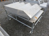 4-STEP ALUMINUM STAIR SET W/ALUMINUM PLATFORM