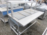 SET-N-SERVE WIH-D&M 60''X27'' ROLL AROUND HEATED BUFFET SERVER STAINLESS STEEL, W/SNEEZE GUARD