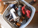 TOTE OF ASSORTED CORDED, CORDLESS & AIR POWER TOOLS