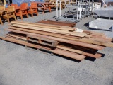 A PALLET OF ASSORTED LENGTH & WIDTH WOOD BOARDS