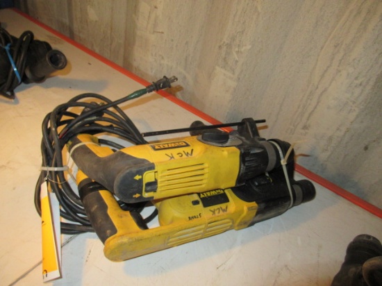 A DEWALT D25023 D HANDLE 3 MODE, AND A DEWALT PISTOL GRIP 3 MODE ROTO HAMME