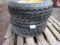 (2) SOLIDEAL 11L16SL BACK HOE TIRES & AN 8 LUG STEEL WHEEL