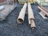 (2) 12''X120'' STEEL PIPES & (7) ASSORTED THREADED STEEL PIPES