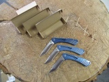 (3) KLECKER KNIVES TG-14 SLICE 3.4'' FOLDING KNIFE