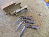 (3) KLECKER KNIVES NT-03A CORDOVAN LITE 2.875'' FOLDING KNIFE