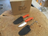 (12) KLECKER KNIVES DK-151-G0 ABIQUA HUNTING KNIFE, 4'' FIXED BLADE, REMOVA