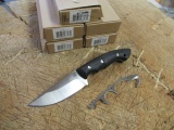 (5) KLECKER KNIVES DK-151-BK ABIQUA HUNTING KNIFE, 4'' FIXED BLADE, REMOVAB