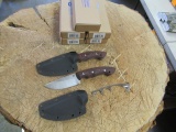 (5) KLECKER KNIVES DK-151-GC ABIQUA HUNTING KNIFE, 4'' FIXED BLADE, REMOVAB