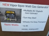KIPOR KGE6500ED 120/240V GASOLINE GENERATOR (UNUSED - IN BOX)