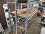 (2) 3 SHELF STEEL MATERIAL RACKS