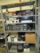 SECTION OF METAL RACKING W/ASSORTED ELECTRICAL COMPONENTS