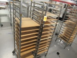 (2) ROLLING 14 SHELF PARTS RACKS