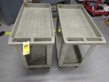 (2) PLASTIC ROLLING CARTS