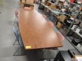 CONFERENCE TABLE W/ASSORTED CHAIRS