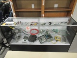 GLASS DISPLAY CASE W/CONTENTS