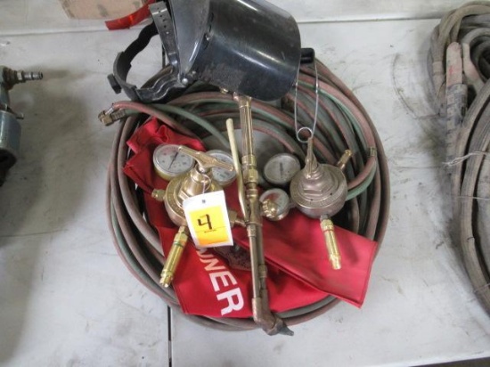 Oxy / Act torch, hoses, gauges and shield