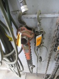 Central 1.5 ton chain hoist & cable come along