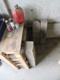 Wood blocks and wood shelf unit