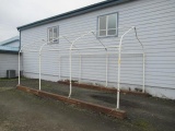 Metal canopy frame w/steel rails