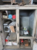 Rhinelande 3 door ice box with stand and assorted welding sticks and parts