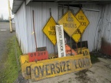 Lot of construction signage