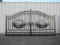 2020 GREATBEAR 14' BI-PARTING WROUGHT IRON GATE W/ DEER ARTWORK