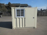 2020 6'5'' X 8' SHIPPING CONTAINER W/ SIDE MAN DOOR AND WINDOW (UNUSED)