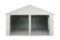 21' X 19' DOUBLE GARAGE METAL SHED W/ (2) AUTOMATIC ROLL-UP DOORS AND ONE SIDE DOOR