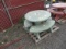 CONCRETE PATIO TABLE W/ (3) BENCHES (GREEN)