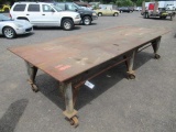 1/2'' X 5' X 12' ROLLING STEEL FABRICATION TABLE