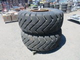 (2) GOODYEAR 26.5-25 TIRES ON STEEL WHEELS