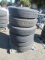 (6) 10R22.5 TIRES ON 10 LUG STEEL BUDD WHEELS