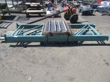 PALLET RACKING - (3) 4' X12'' UPRIGHTS, (4) 14' CROSS ARMS & (5) 3' WIRE MESH DECKS