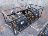 84'' SKID STEER GRAPPLE BUCKET W/ (2) HYDRAULIC CYLINDERS