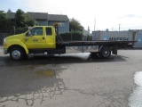 2006 FORD F650 EXTENDED CAB ROLL DECK TOW TRUCK