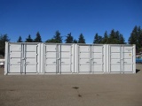 40' HIGH CUBE SHIPPING CONTAINER W/ (4) SIDE DOORS & SWING DOOR AT ONE END