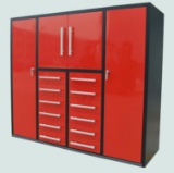 80'' HEAVY DUTY MULTI DRAWER TOOL CHEST CABINET W/ 12 DRAWERS, 2 LARGE DOOR CABINETS & 2 SMALL DOOR