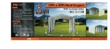 12' X 20' ALL STEEL CARPORT W/ ENCLOSED SIDES (UNUSED IN CRATE)