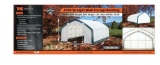 20' X 30' X 12' STRAIGHT WALL STORAGE SHELTER W/ COMMERCIAL FABRIC, WATER PROOF, UV & FIRE