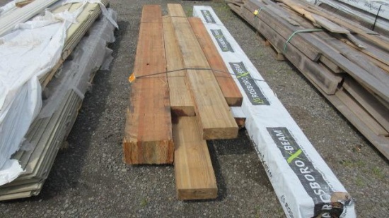 LOT OF ASSORTED WOOD BEAMS