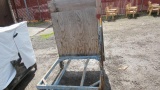 4' X 4' X 4' STEEL CART W/ GUIDE POSTS