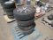 (4) OHTSU FP0612 A/5 205/60R17 TIRES ON 5-LUG WHEELS